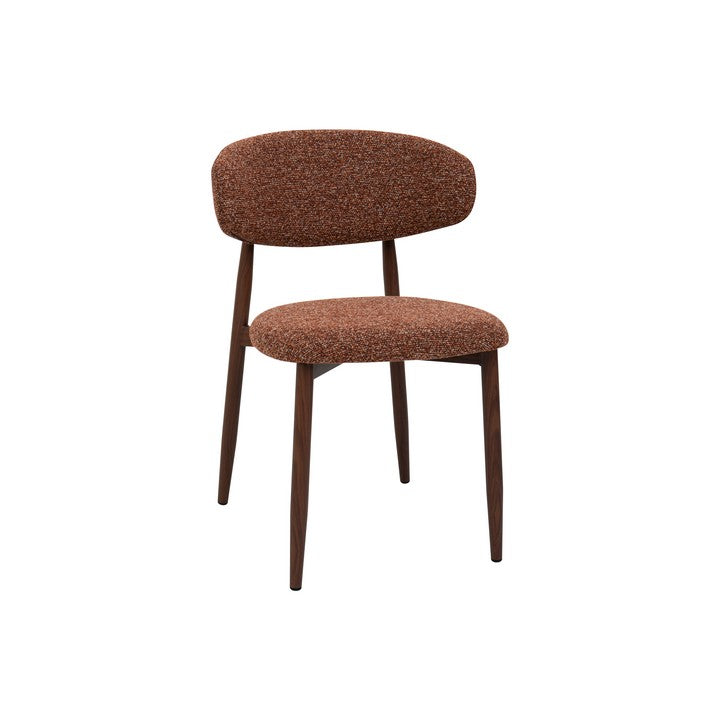 Meubar - Eetkamerstoel Locarno - Stof - Bordeaux - 52 x 56 x 77 cm