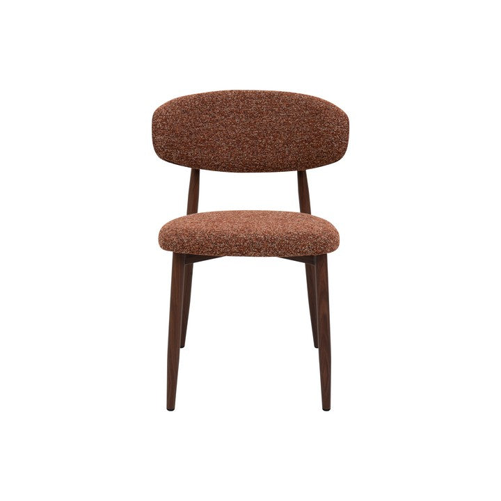 Meubar - Eetkamerstoel Locarno - Stof - Bordeaux - 52 x 56 x 77 cm