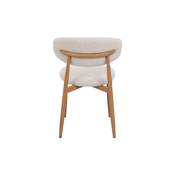 Meubar - Chaise de salle à manger Locarno - Tissu - Beige - 52 x 56 x 77 cm