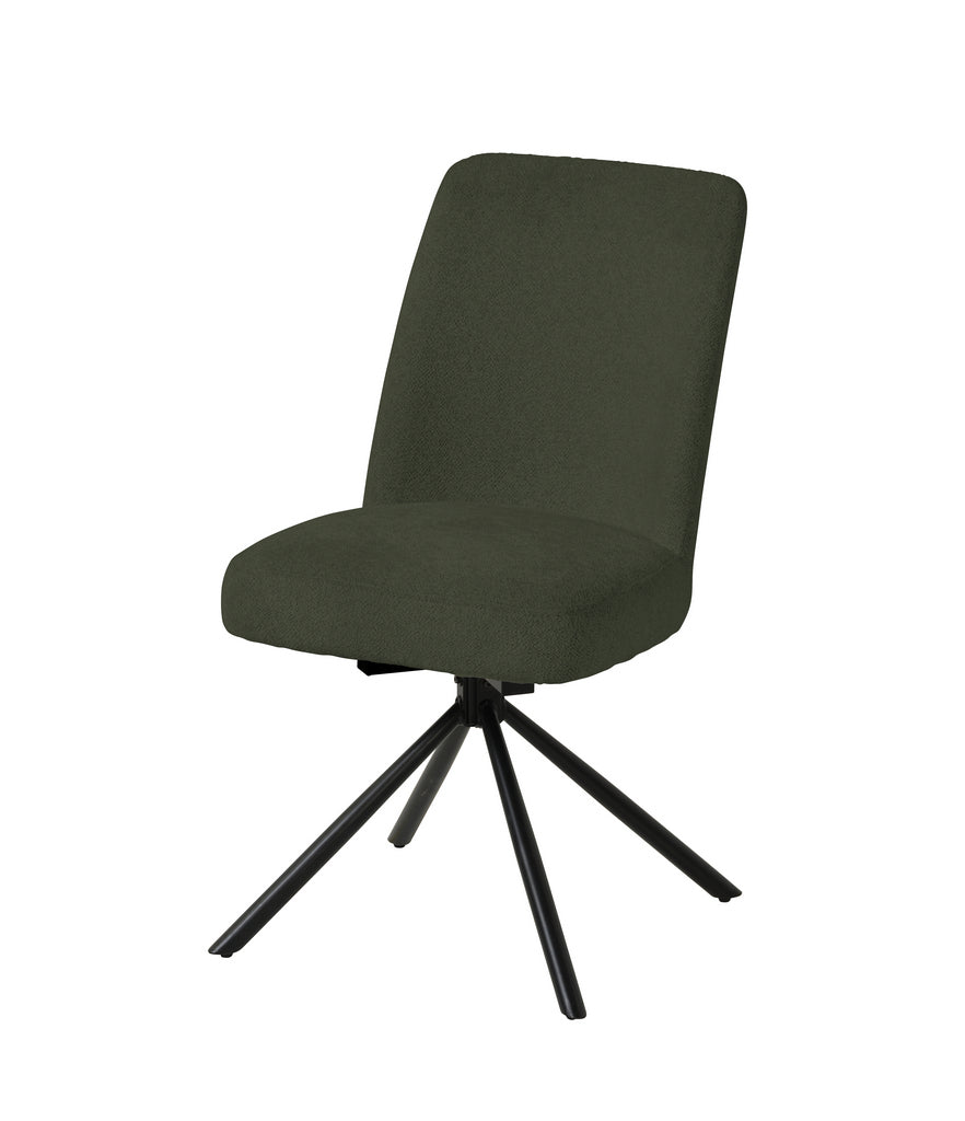 Meubar - Eetkamerstoel Tosca 1 - Boucle - Stof - Groen - 48x86x62 cm