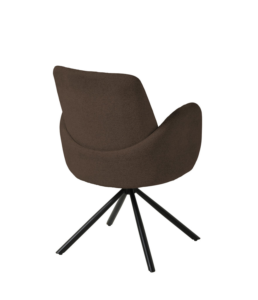 Meubar - Eetkamerstoel Tosca 2 - Boucle - Stof - Taupe - 48x86x62 cm