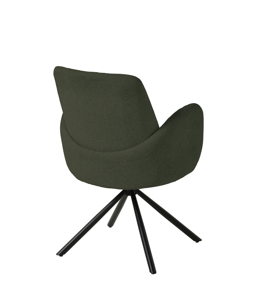 Meubar - Eetkamerstoel Tosca 2 - Boucle - Stof - Groen - 48x86x62 cm
