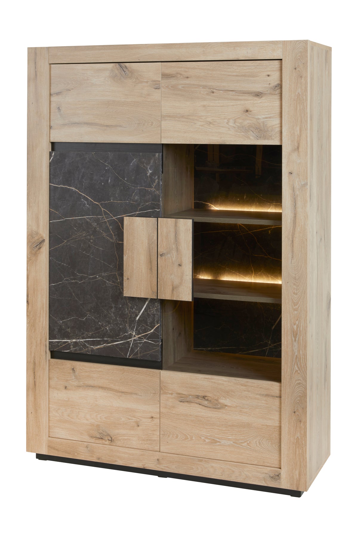 GBO - Vitrine Sacha – 120x174x50 cm – met LED-verlichting