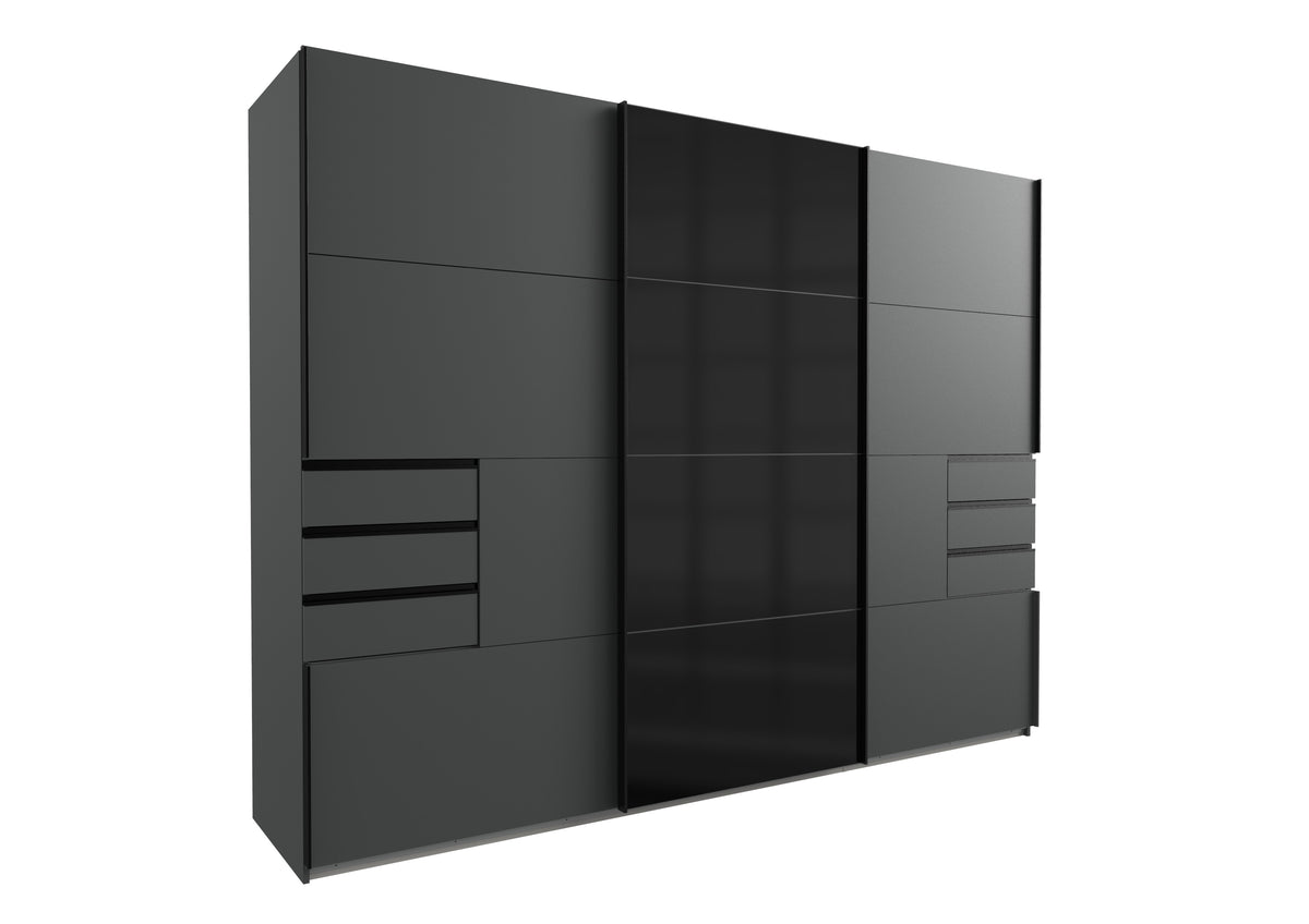 Wimex - Kleerkast Saigon - Schuifdeuren - Zwart - 270x218x65cm