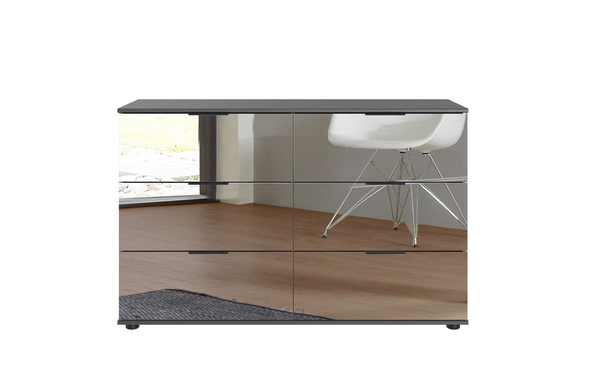 Wimex - Commode Saigon - E54705 - Grafiet/Glas - 130x83x41cm