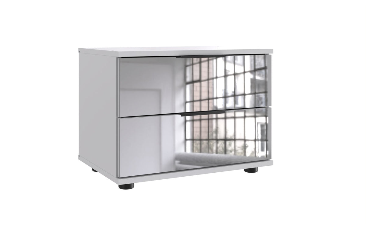 Wimex - Nachtkastje Saigon - M10697 - Wit/Glas - 52x40x38cm