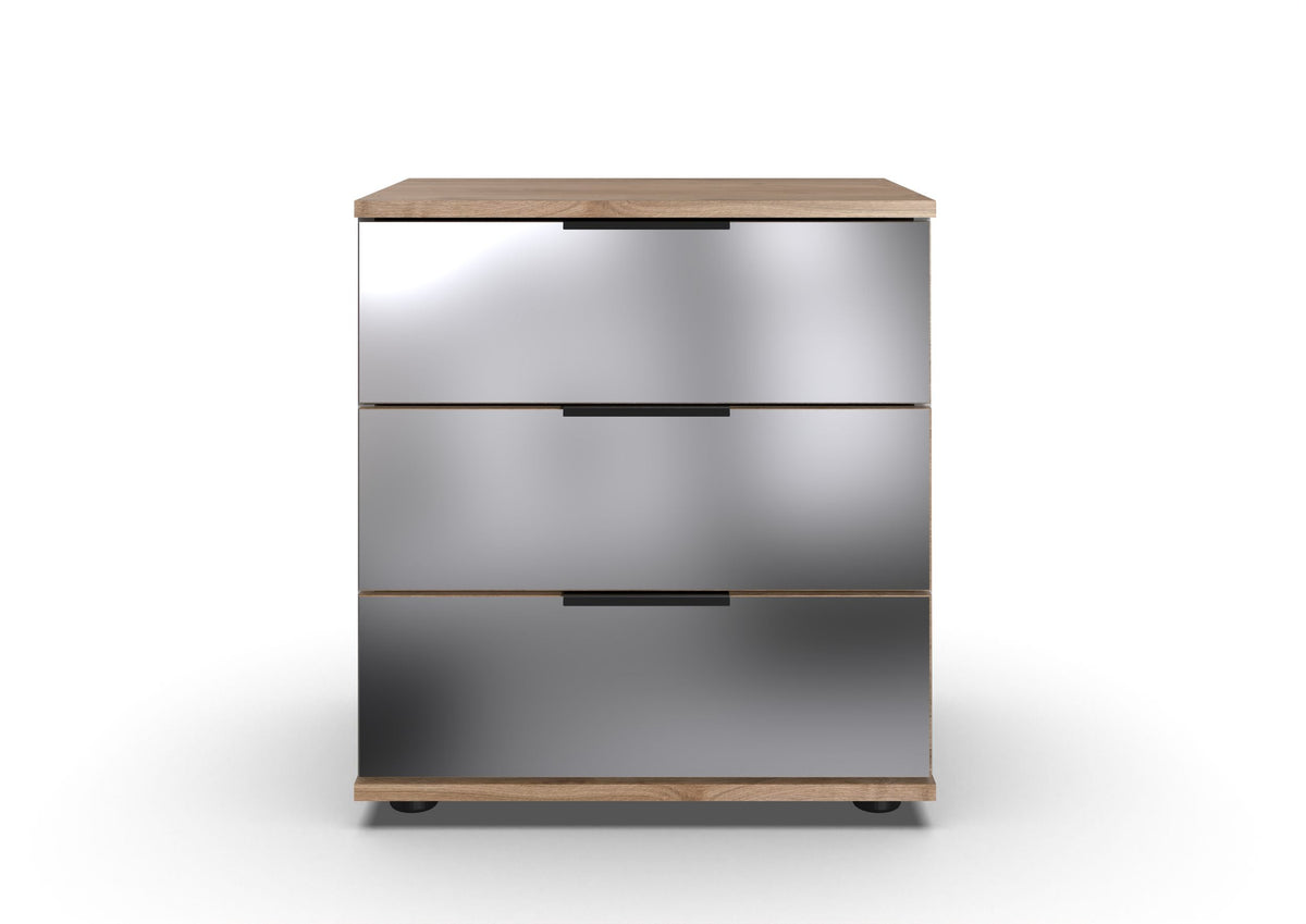 Wimex - Nachtkastje Saigon - M11703 - Planken Eik/Glas - 52x58x38cm
