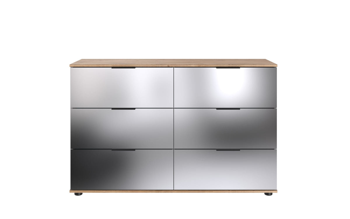 Wimex - Commode Saigon - M11705 - Planken Eik/Glas - 130x83x41cm