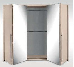 2BM - Armoire Savana - Coloris Beige - LED - Bloc tiroirs - 255x65x219cm
