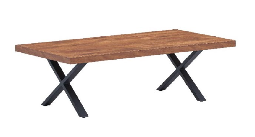 TYC - Table basse Orpheus - Pied X - Acacia - 130x45x65cm