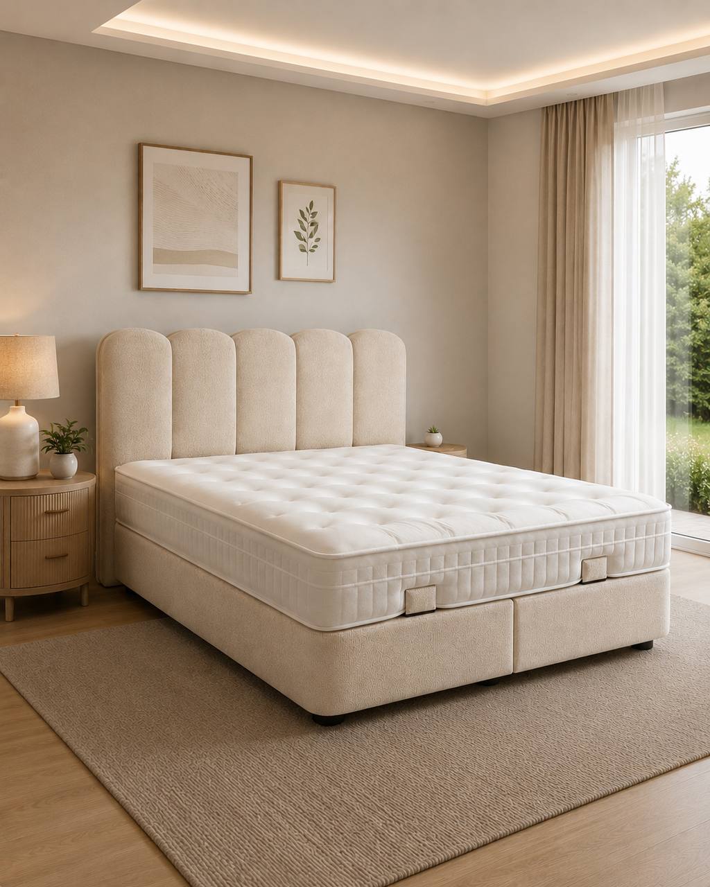 2BM - Boxspring Shakira - Ecru - 180x200 cm