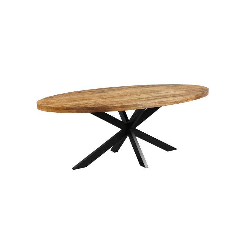 IDE - Ovale Tafel Spider - Massief - 210x100x76cm