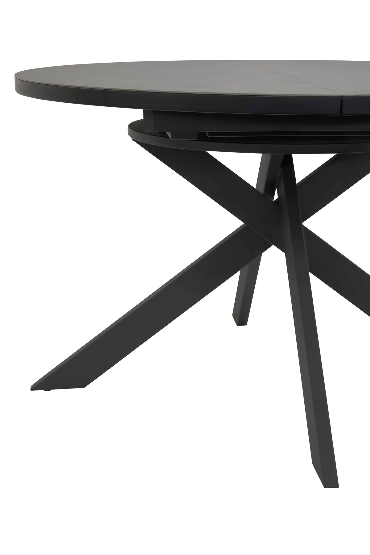GBO - Tafel TF2205 - Rond - Antraciet - 120 ( 160 ) x 76 cm