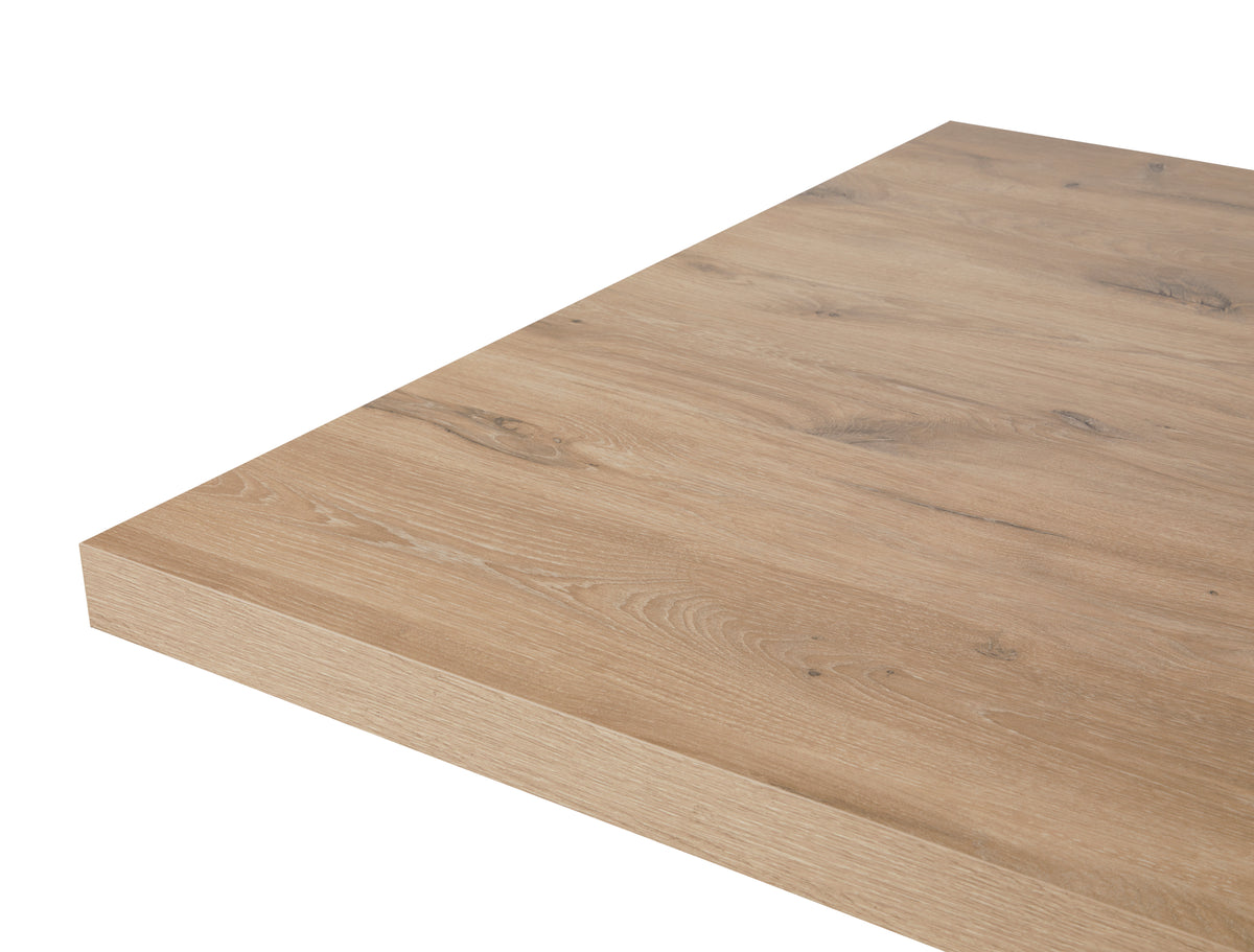 GBO - Table de salle à manger Sacha – 200x100x76 cm – Chêne Canyon – Pieds croisés