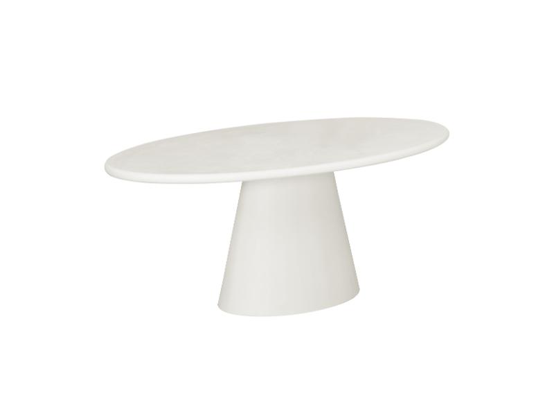 GBO – Cementex Ovale Tafel – Witte kleur - TF2402 - 200x110x74 cm