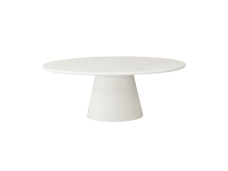 GBO – Cementex Ovale Tafel – Witte kleur - TF2402 - 200x110x74 cm
