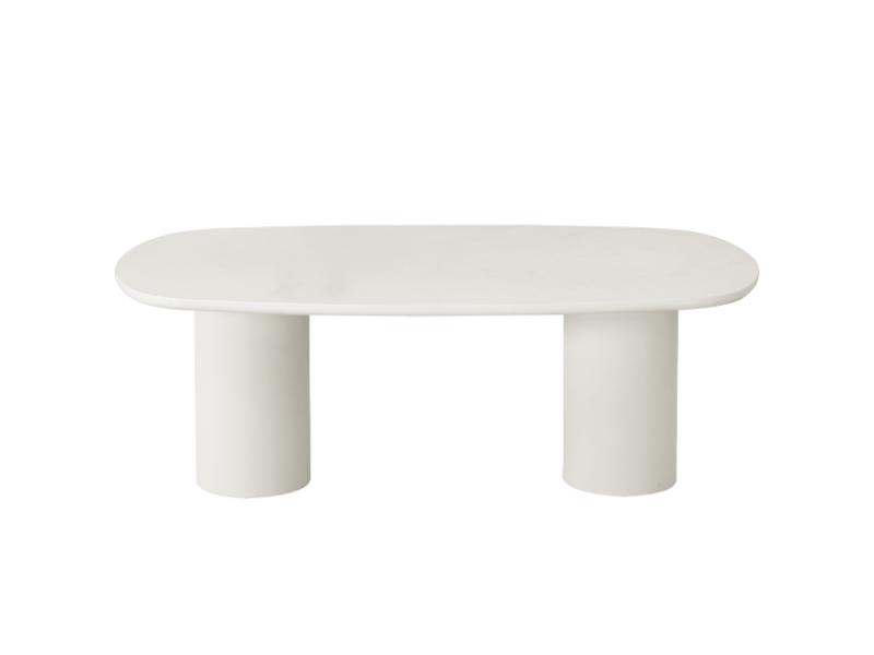 GBO – Cementex Deense Ovaal Tafel – Witte kleur – TF2404 - 210x120x74 cm