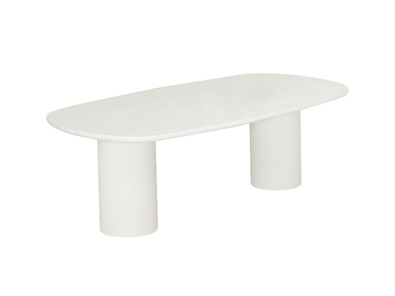 GBO – Cementex Deense Ovaal Tafel – Witte kleur – TF2404 - 230x120x74 cm