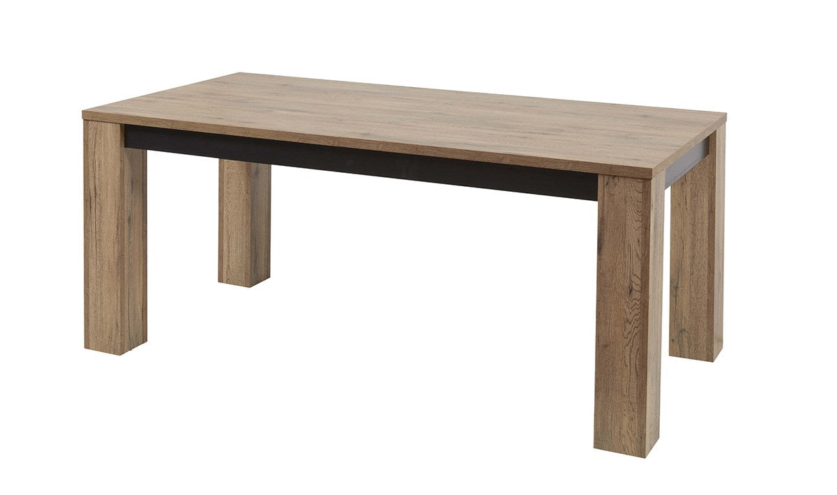 GBO - Table de salle à manger Phenix - Extensible - Chêne Scarlet/ Noir - 180-> 230x90x76 cm
