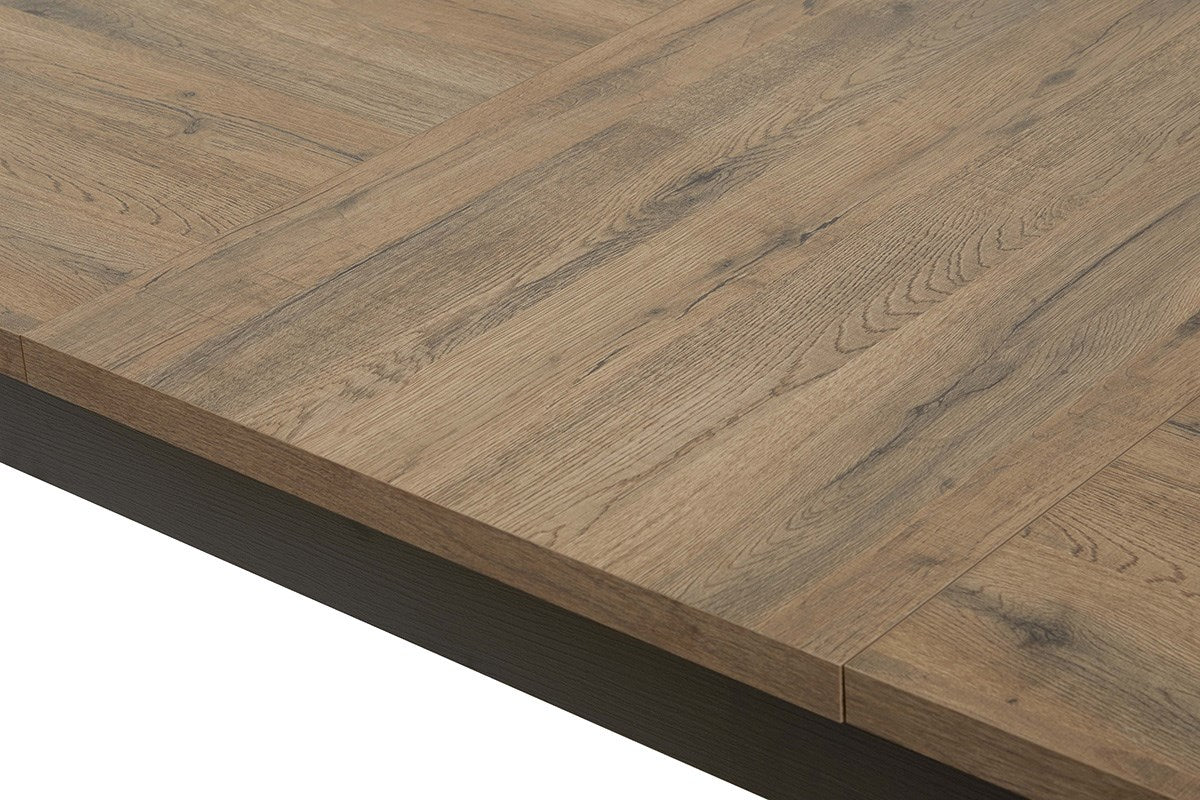 GBO - Table de salle à manger Phenix - Extensible - Chêne Scarlet/ Noir - 180-> 230x90x76 cm