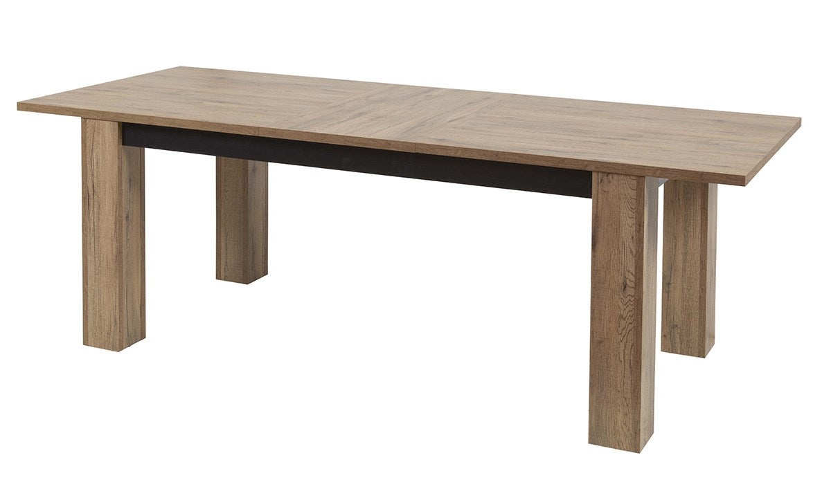 GBO - Table de salle à manger Phenix - Extensible - Chêne Scarlet/ Noir - 180-> 230x90x76 cm