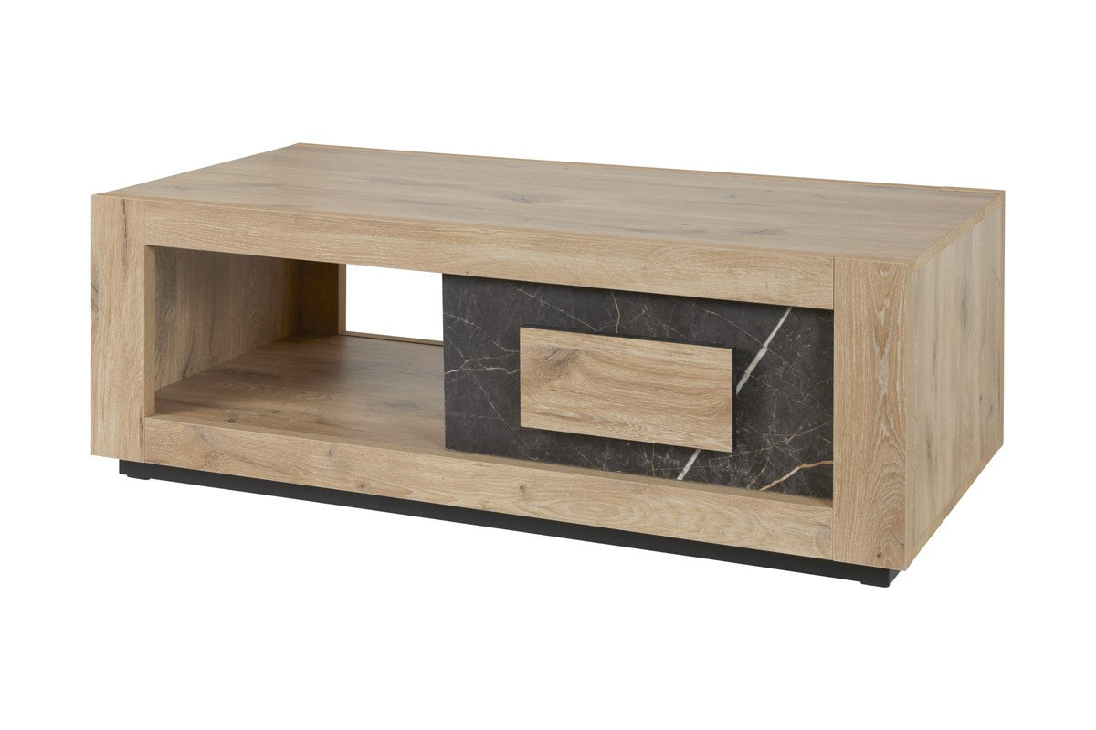 GBO - Salontafel Sacha – 130x65x45 cm – Canyon eiken & marmer