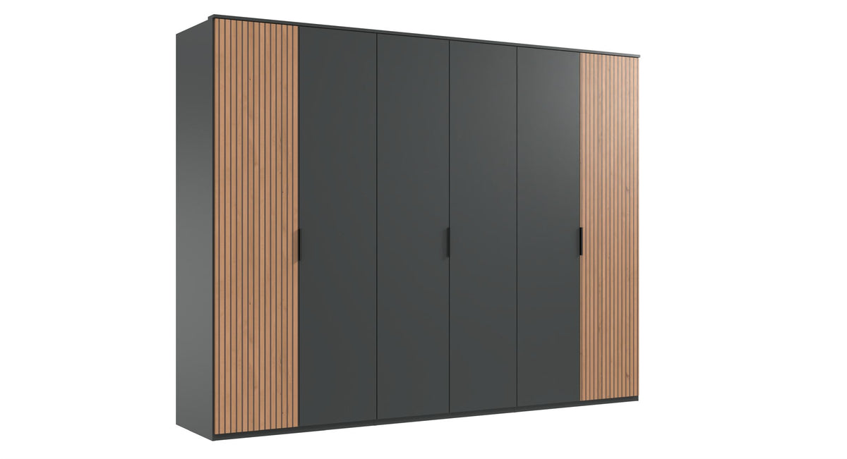 Wimex - Armoire Tunis - D24578 - Graphite/Chêne Artisan - 270x210x58cm