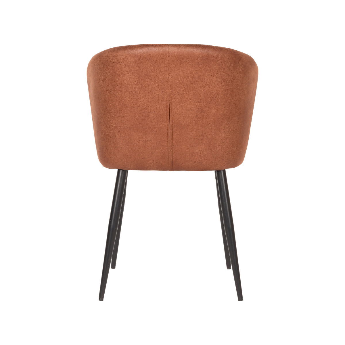 LABEL51 - Eetkamerstoel Wave - Cognac - Microfiber - 85x45x50 cm