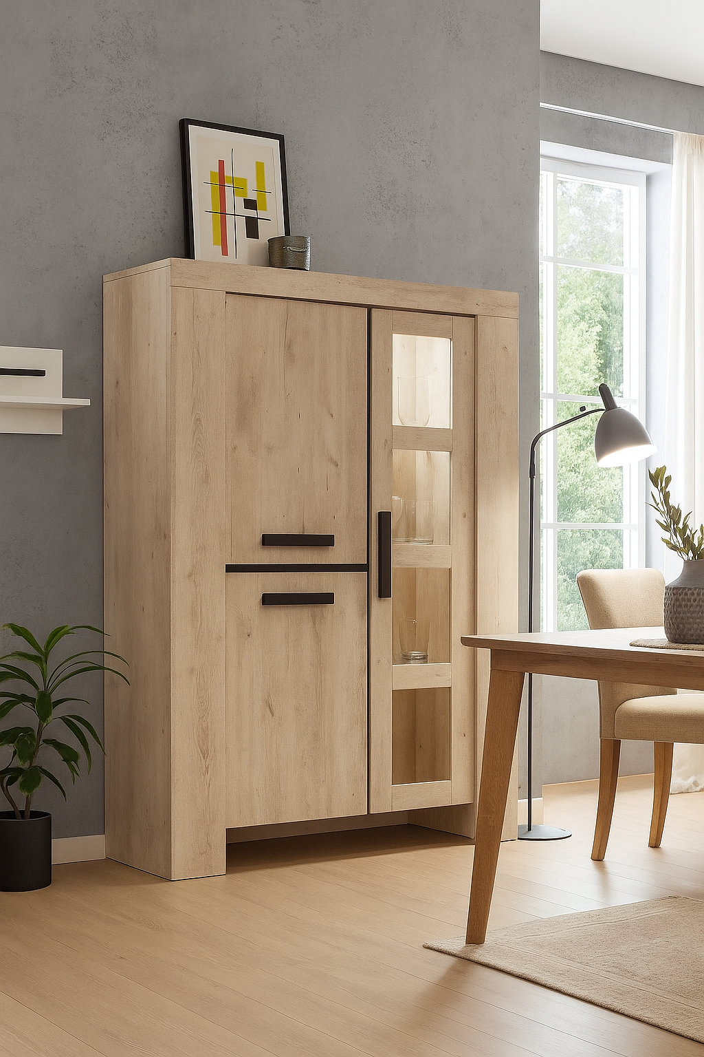 GBO – Vitrinekast IBE - 126x170x43cm