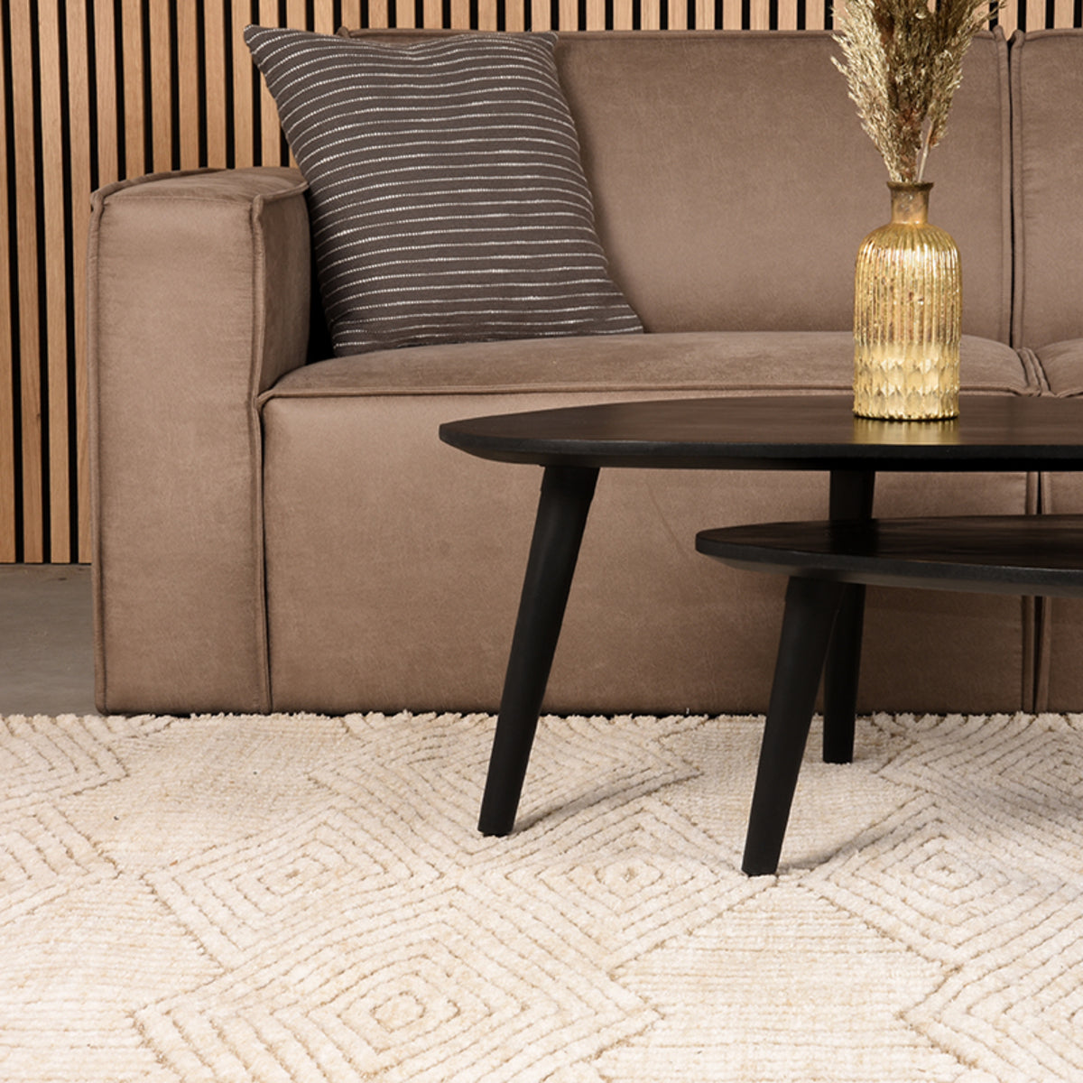 LABEL51 Tapis Cosy - Taupe - Synthétique - 160x230 cm