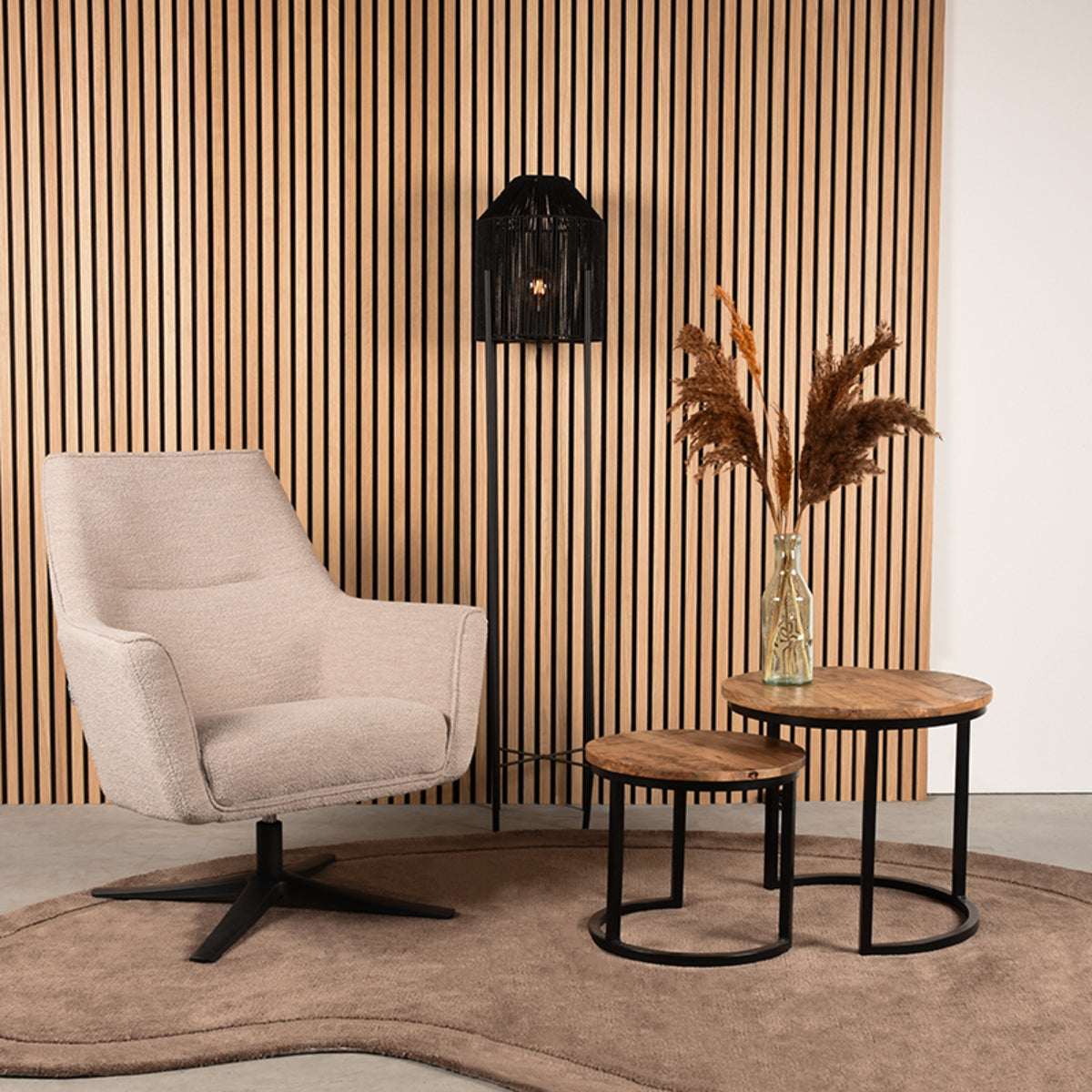 LABEL51 Tapis Mody - Taupe - Synthétique - 160x230 cm