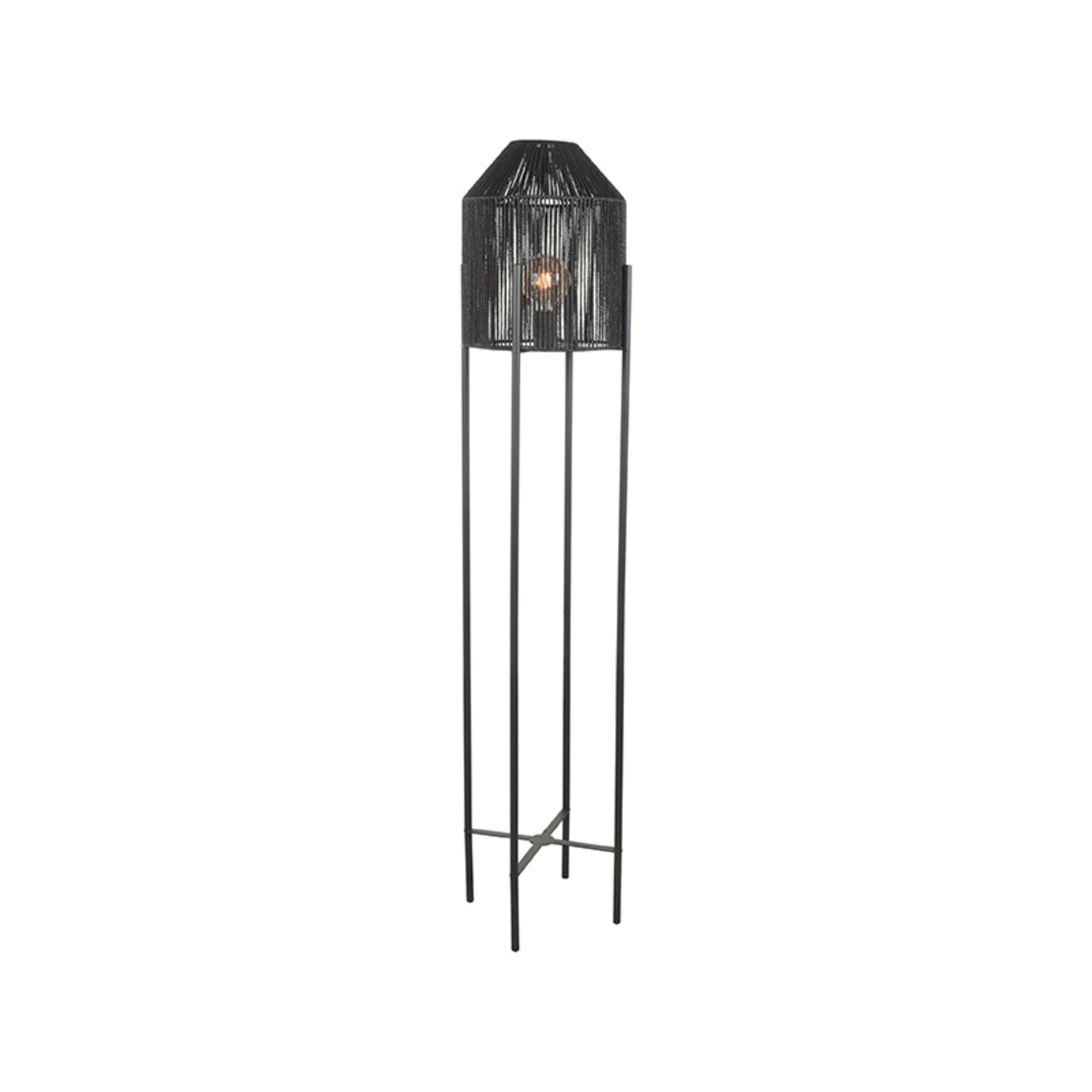 LABEL51 Lampadaire Ibiza - Noir - Jute