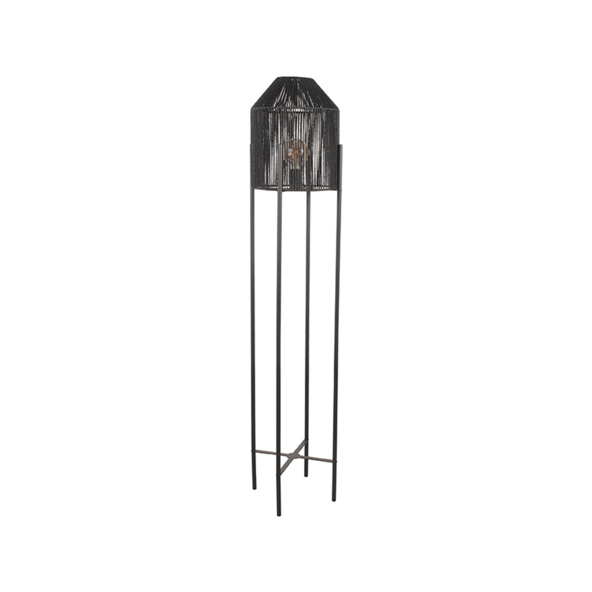 LABEL51 Lampadaire Ibiza - Noir - Jute