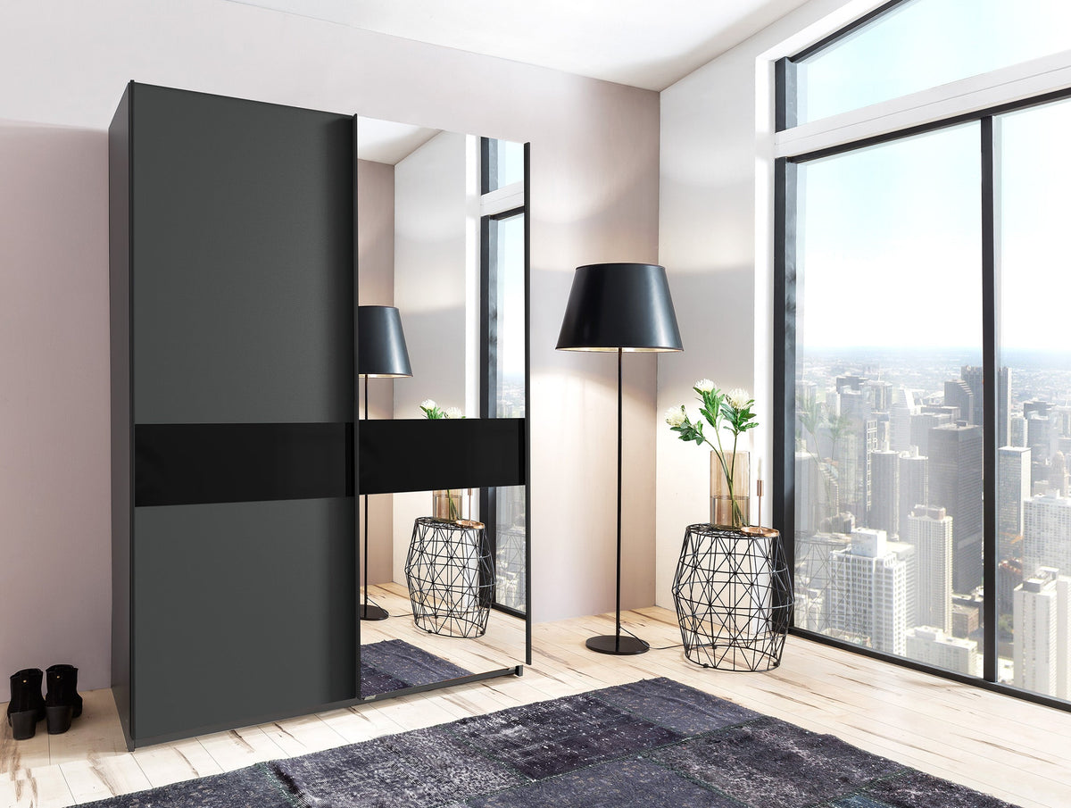 Wimex - Armoire Weimar - X58770 - Graphite - 135x198x65cm