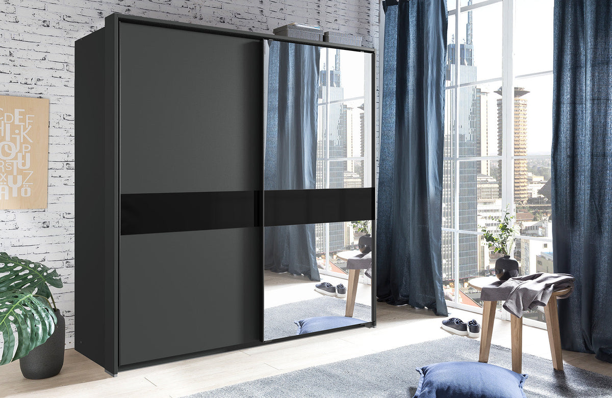 Wimex - Armoire Weimar - X58771 - Graphite - 180x198x65 cm