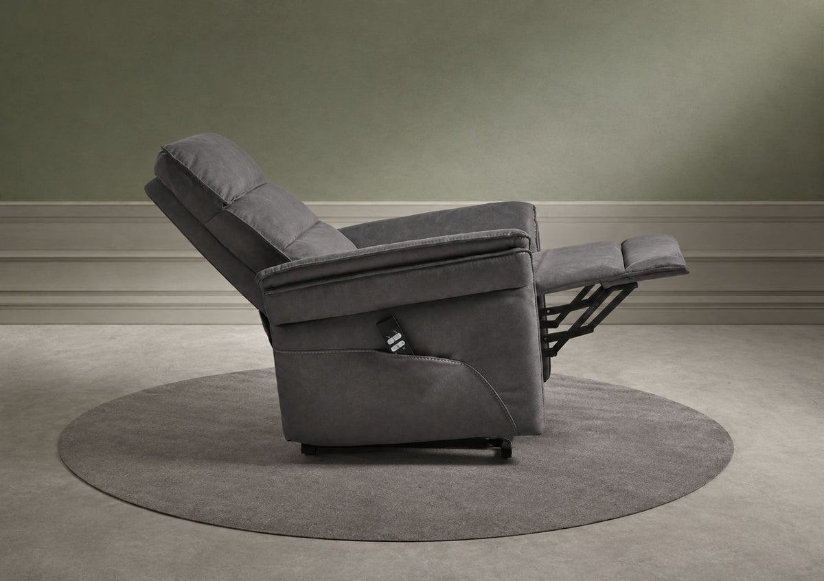 GBO - Relaxzetel Mandelieu - Grijs Stof - 75x92xh105 cm