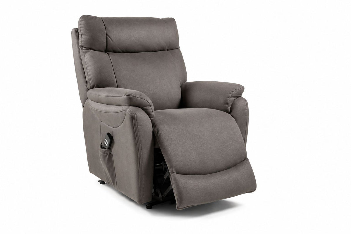 2BM - Relax Ralph - Antraciet microvezel - 2 motoren - 78x95x110 cm