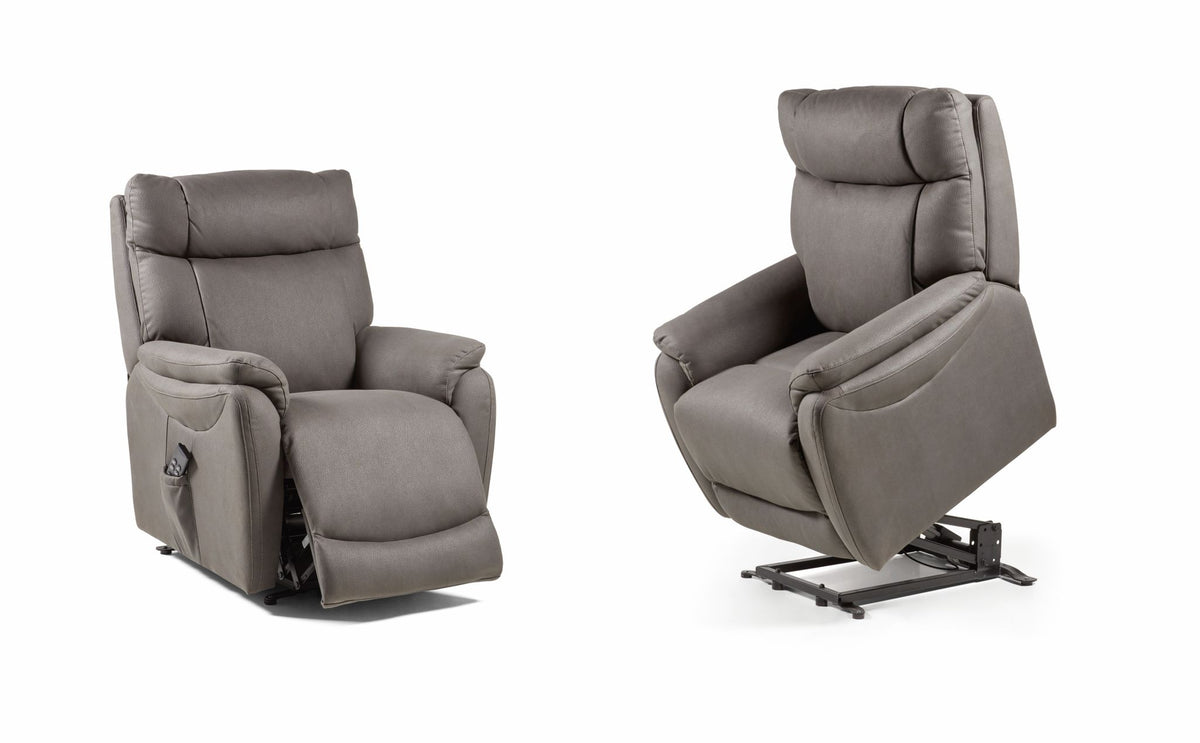 2BM - Relax Ralph - Antraciet microvezel - 2 motoren - 78x95x110 cm