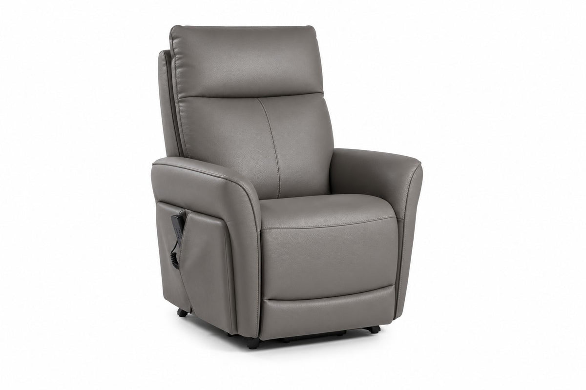 DEZ - Relax Basile - Grijs Leder - 4 motoren 80x99x110 cm