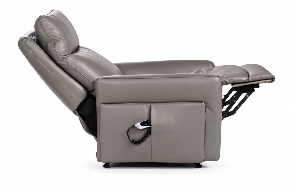 DEZ - Relax Basile - Grijs Leder - 4 motoren 80x99x110 cm