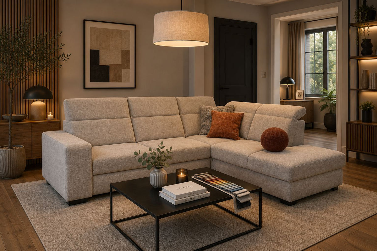 2BM - Hoeksalon Irys Mini - Rechts- Bedfunctie - Opbergruimte - 275x265cm
