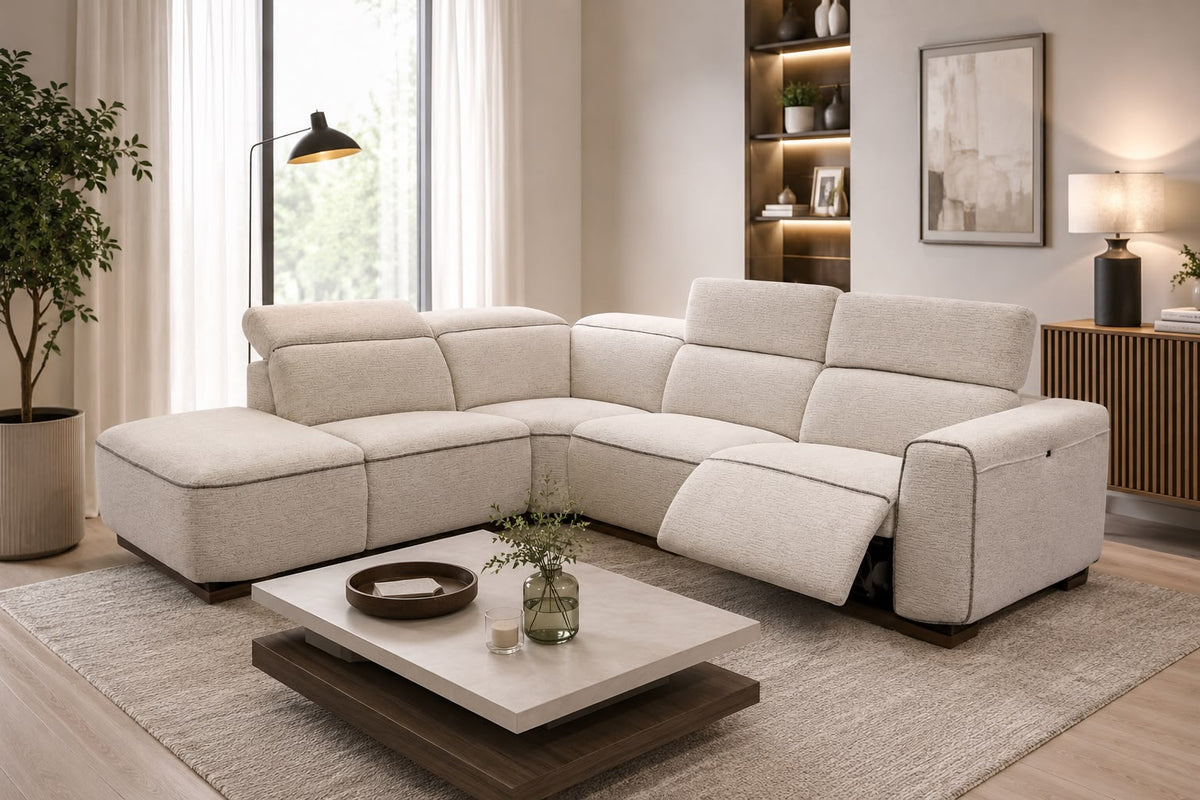 2BM - Hoeksalon Anastasia – 1 elektrische relax - 300x258 cm