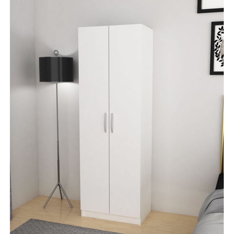 TYC - Kleerkast Snow - 2 draaideuren - Wit - 60x180x40cm