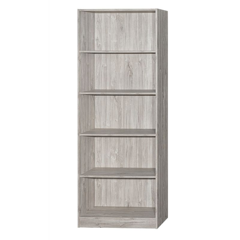 TYC - Boekenkast Malli - Lichtgrijze Eik - 108x180x38cm