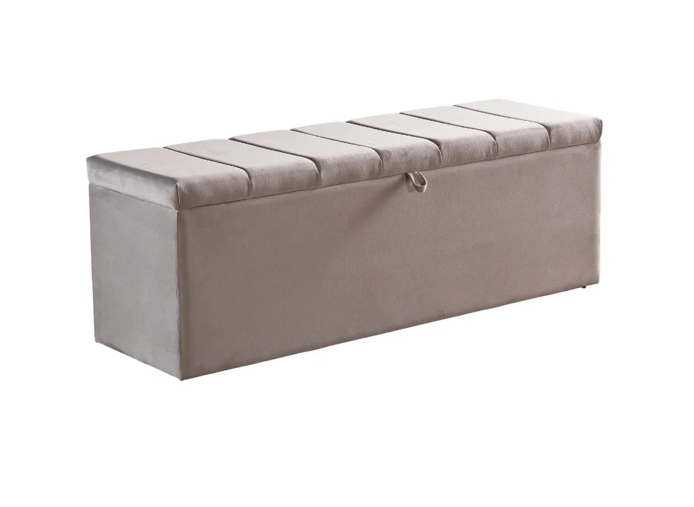 BSP - Sommier   Bristol - Tissu - Gris clair - 160 x 200 cm