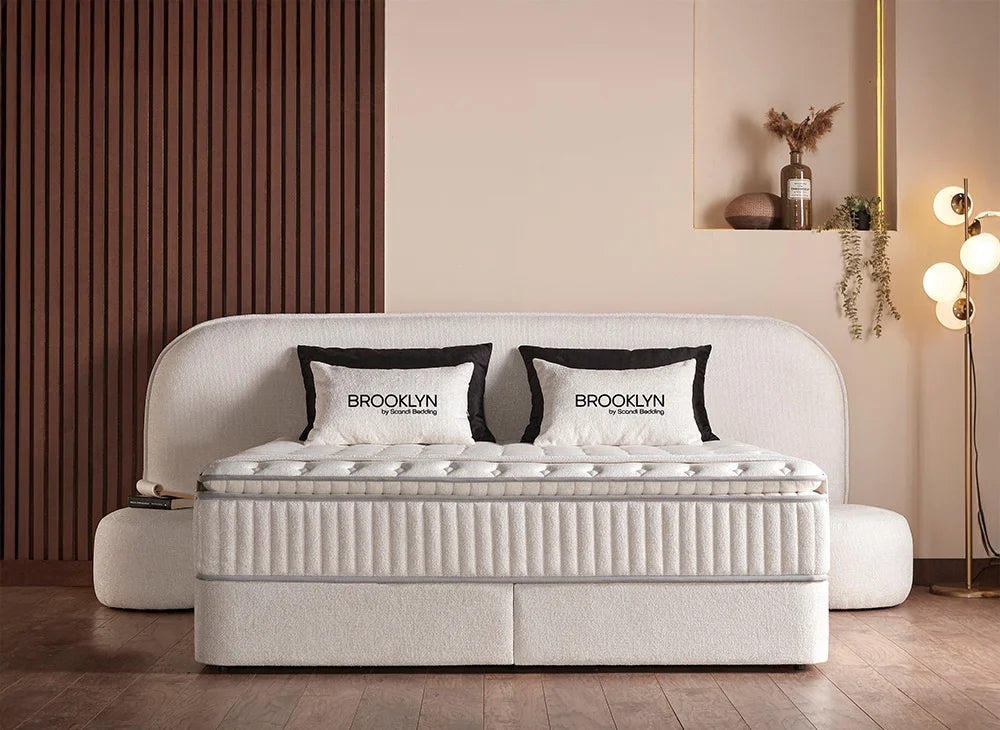BSP - Boxspring Brooklyn - Stof -  Ecru - 160x200 cm