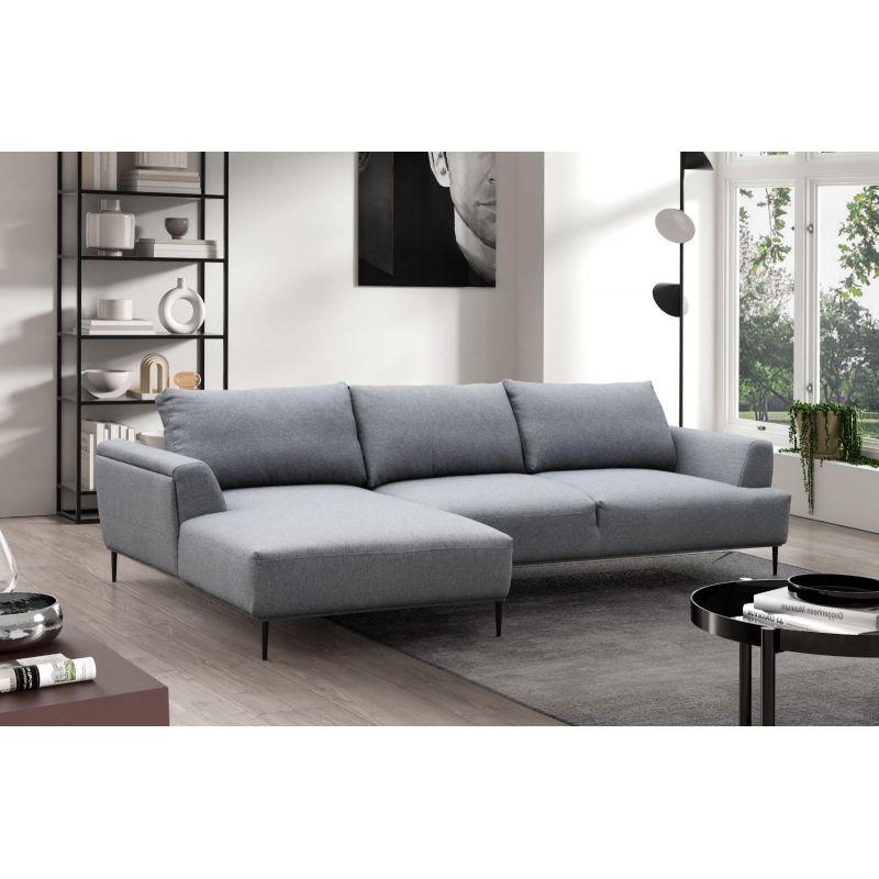 2BM - Hoeksalon Hero - Links - Stof - Grijs - 164x83x280cm