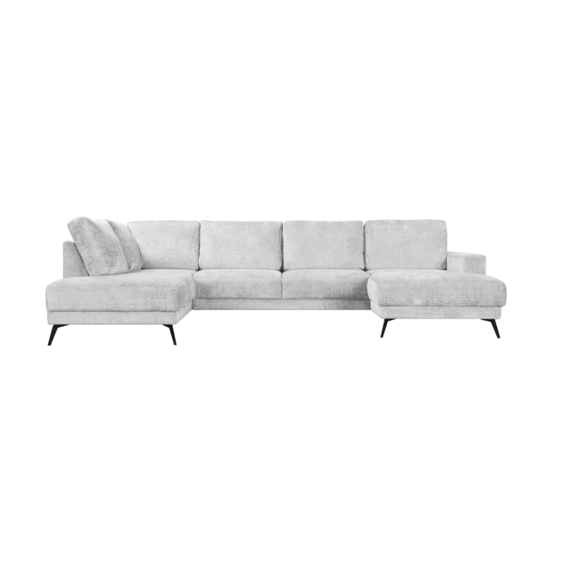 2BM - Hoeksalon Orion - Links - Stof - Wit Boucle -  200x330x150cm