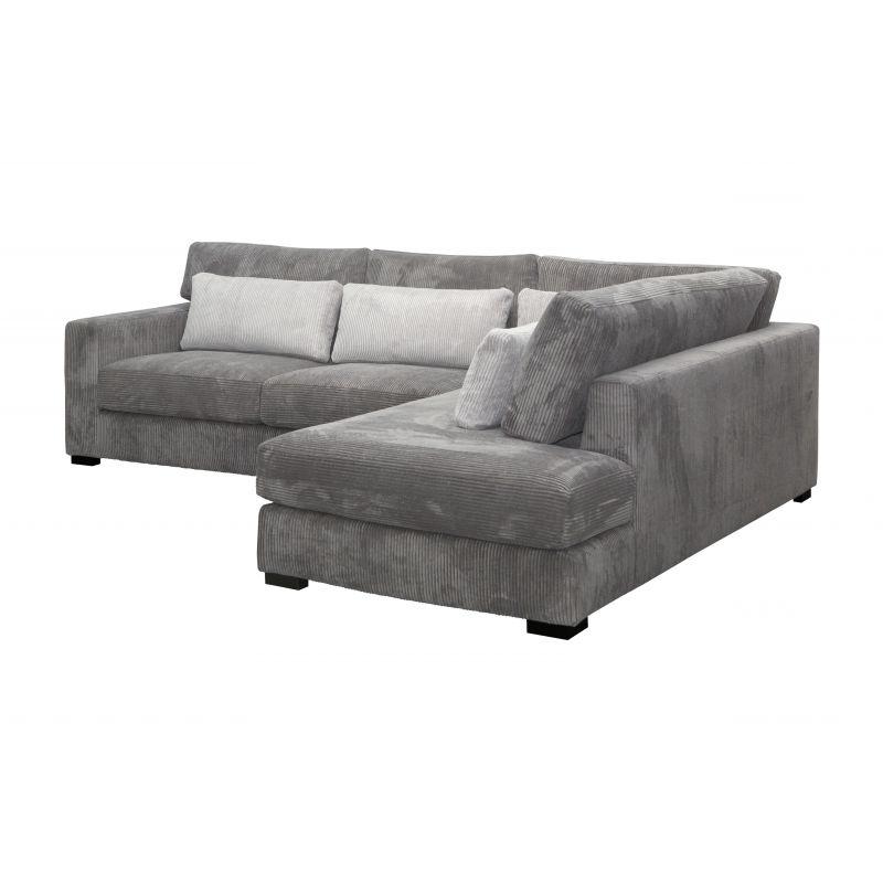 Hoeksalon Sunshine - Rechts - Stof - Grijs - 310x85x230cm