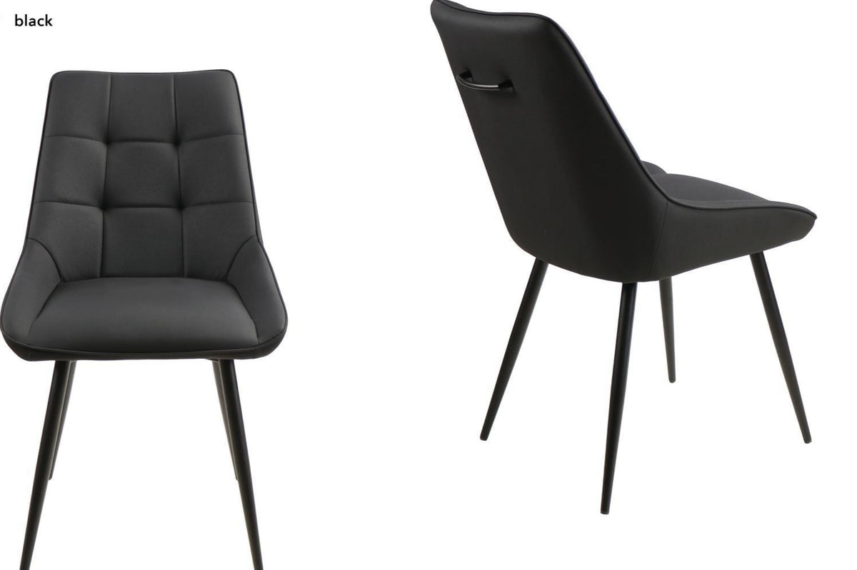 2BM - Eetkamerstoel Lotte - Zwart - 61x89x49cm